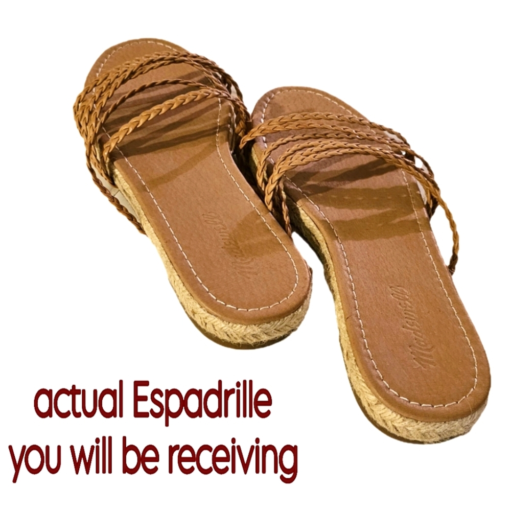 Madewell The Kathryn Espadrille Leather Slide Sandal - Picture 9 of 13